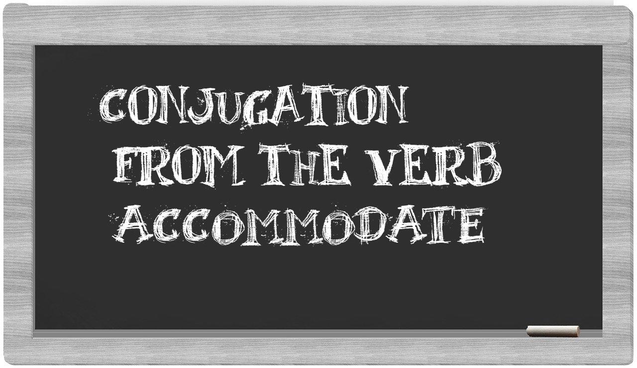 ¿accommodate en sílabas?
