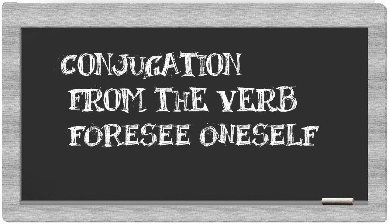 ¿foresee oneself en sílabas?