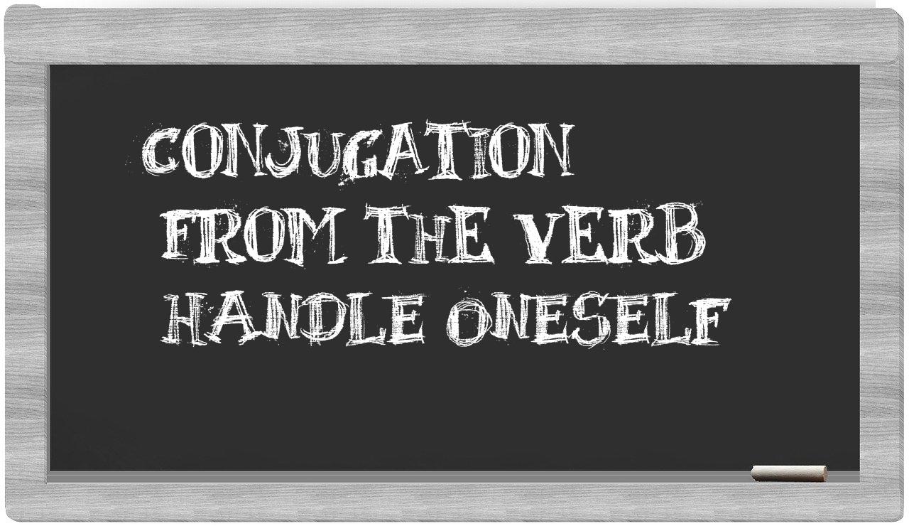 ¿handle oneself en sílabas?