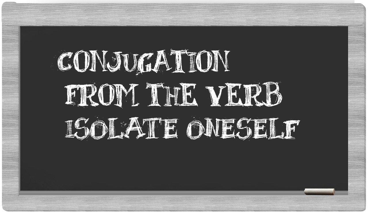 ¿isolate oneself en sílabas?