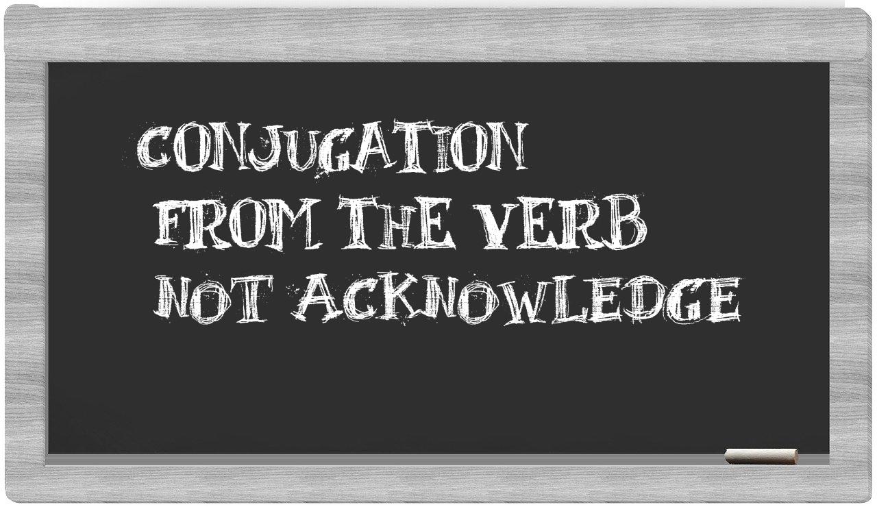 ¿not acknowledge en sílabas?