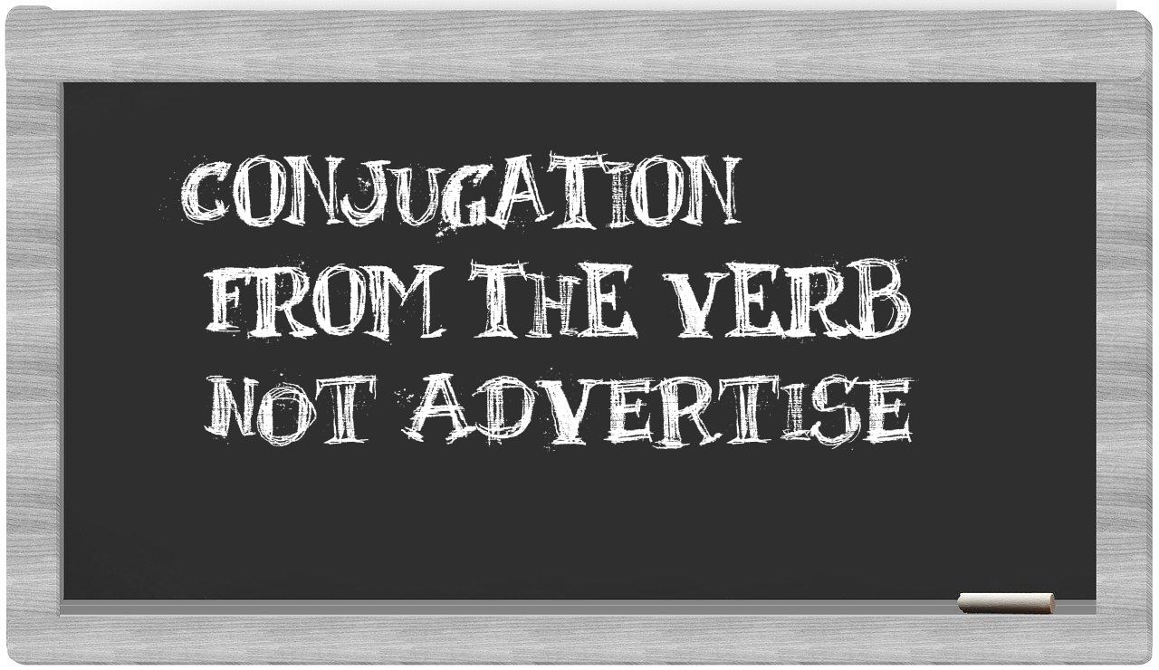 ¿not advertise en sílabas?