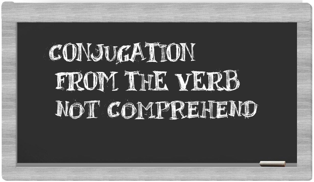 ¿not comprehend en sílabas?