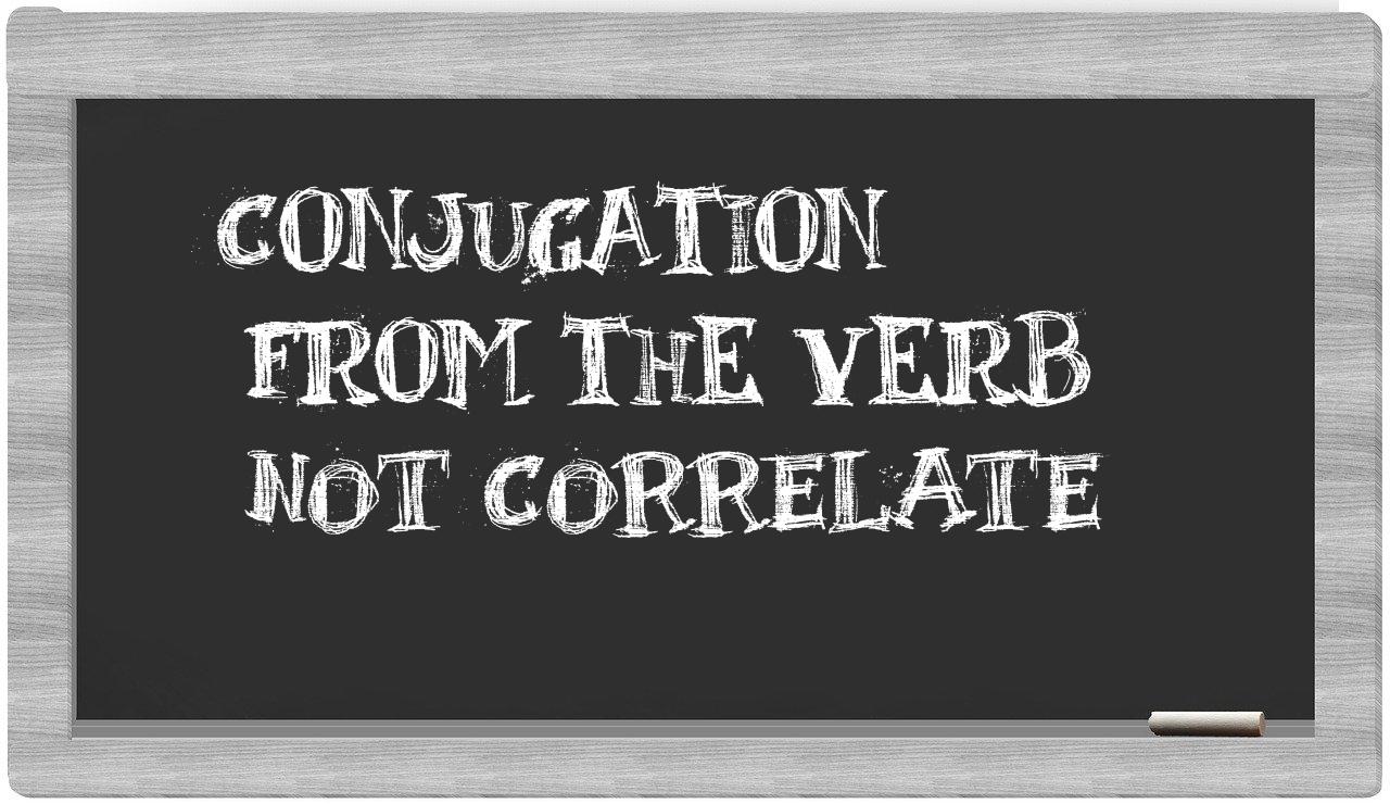 ¿not correlate en sílabas?