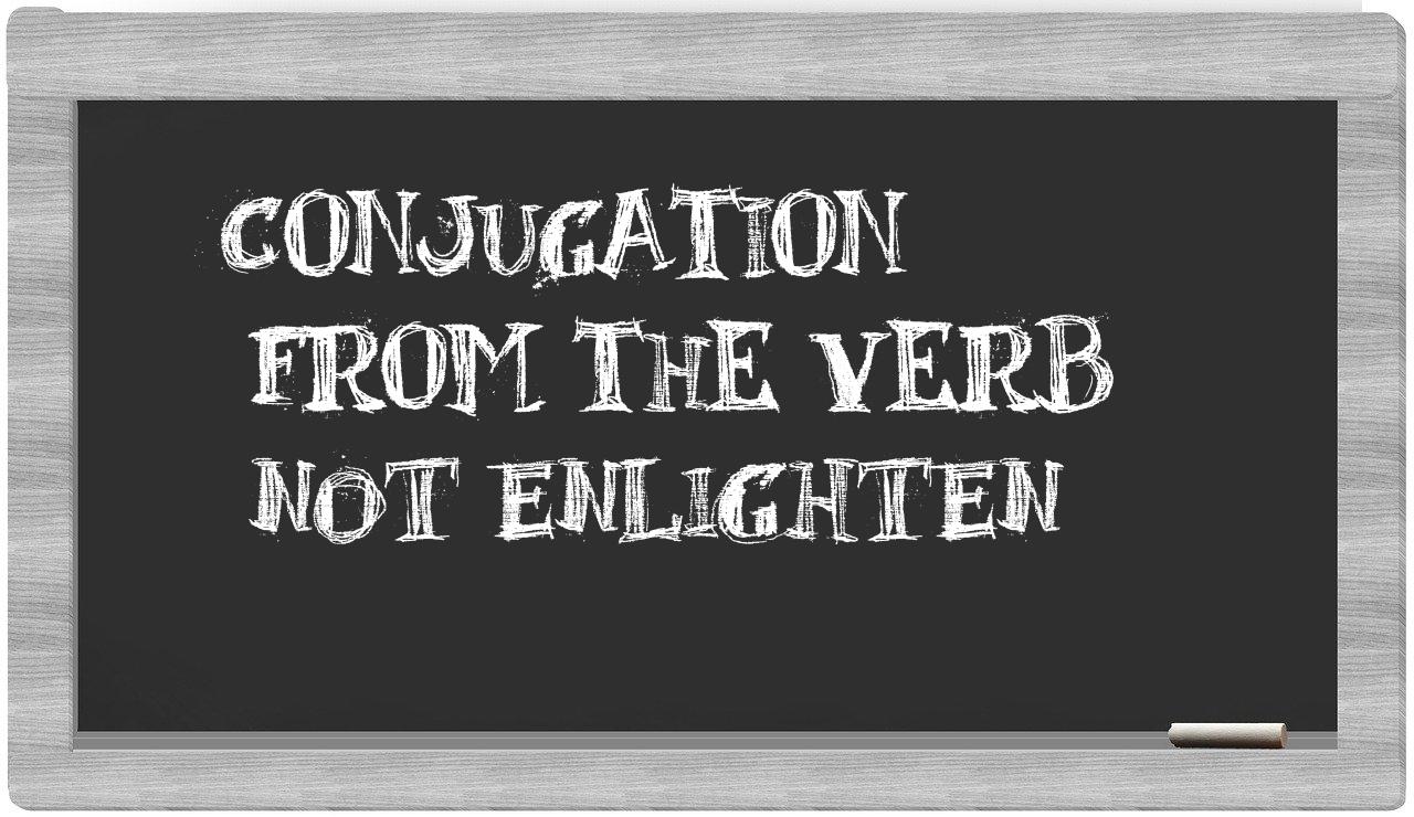 ¿not enlighten en sílabas?
