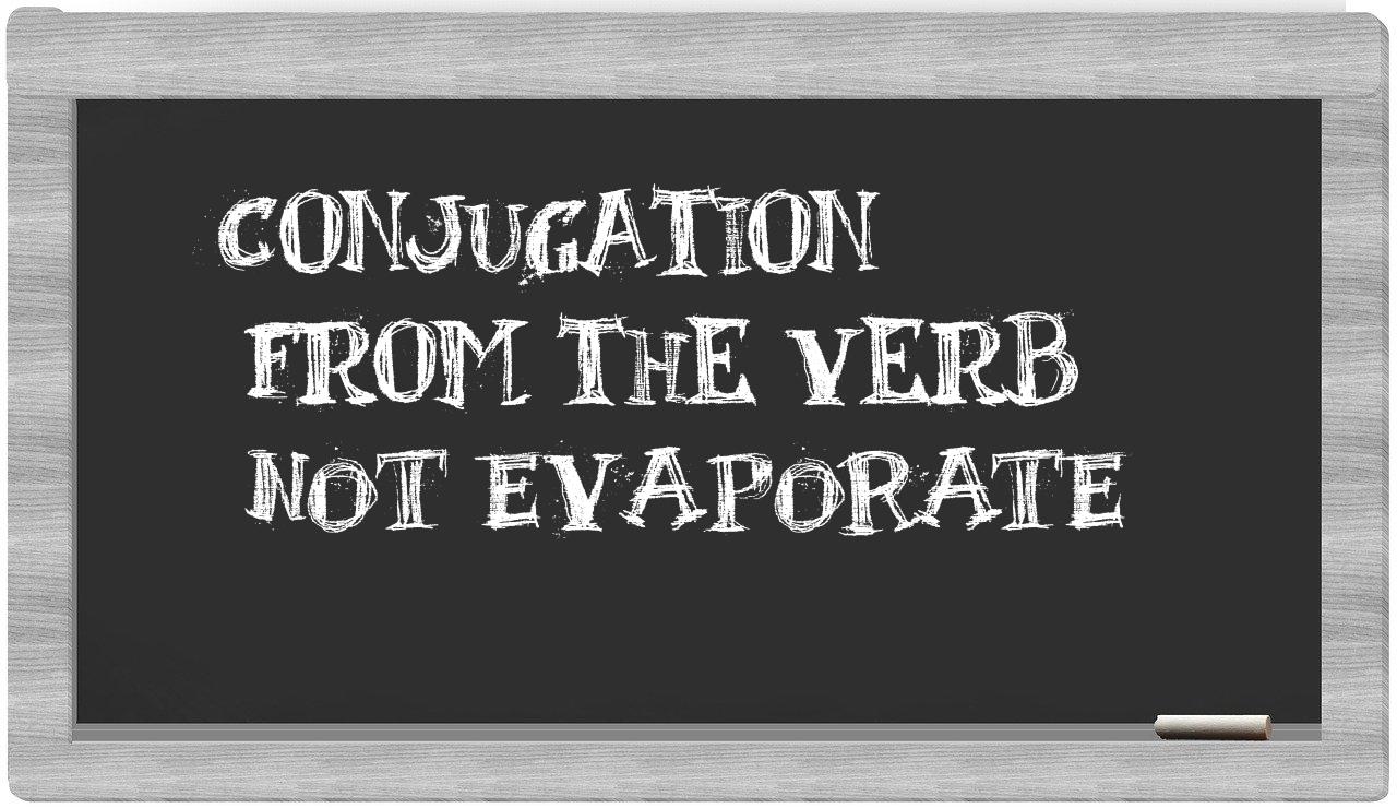 ¿not evaporate en sílabas?