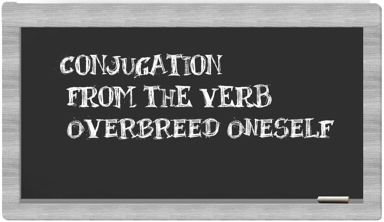 ¿overbreed oneself en sílabas?