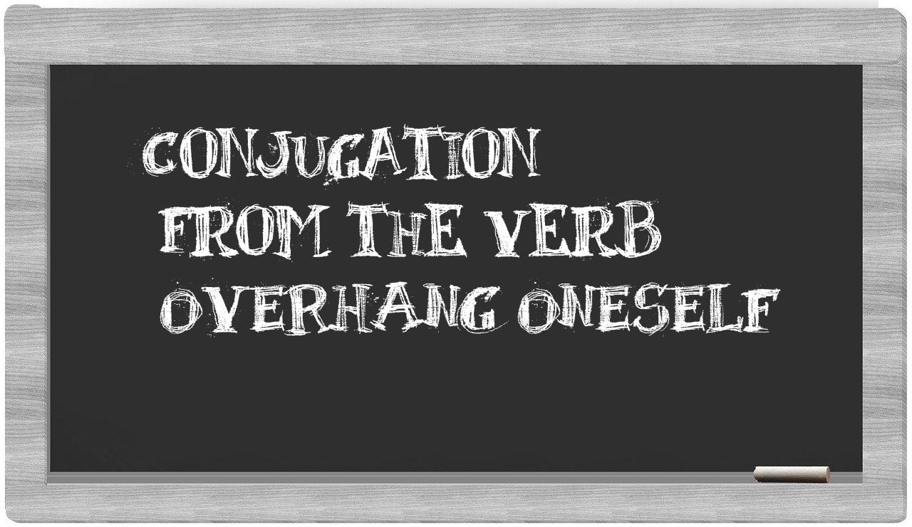 ¿overhang oneself en sílabas?