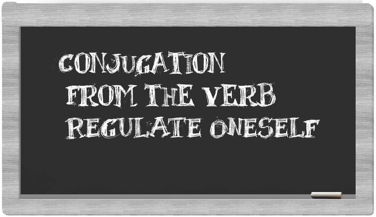 ¿regulate oneself en sílabas?