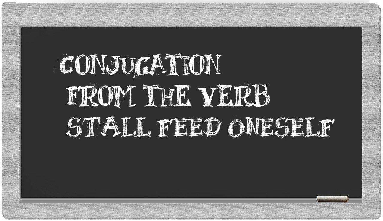 ¿stall feed oneself en sílabas?