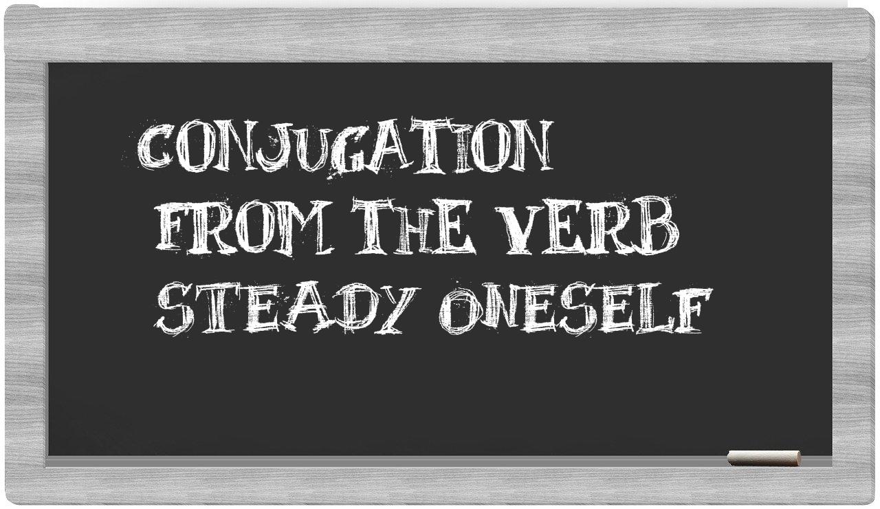 ¿steady oneself en sílabas?