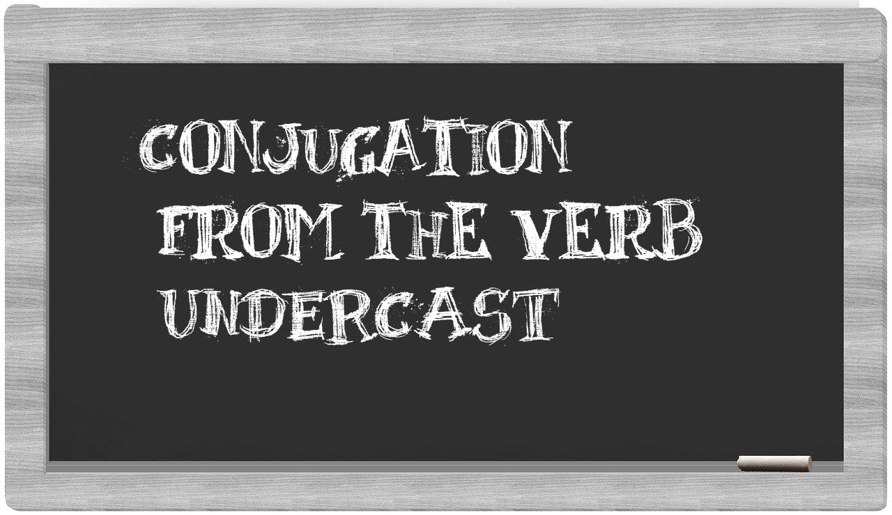 ¿undercast en sílabas?
