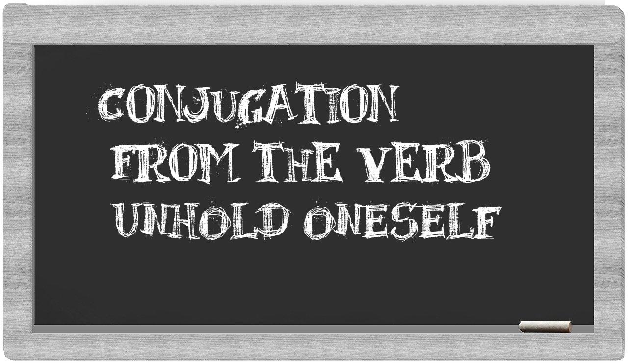 ¿unhold oneself en sílabas?